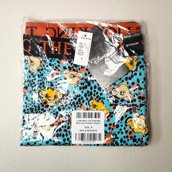 ♥️NWT VINTAGE TORRID DISNEY LION KING BOYSHORT PANTY SIMBA NALA - PLUS SIZE - Picture 9 of 15